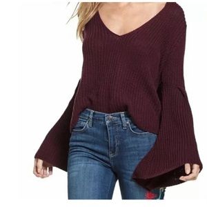 NWT Free People Damsel Bell Sleeve Sweater Large